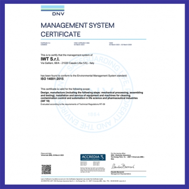 IWT proudly announces its ISO 14001:2015 certification!